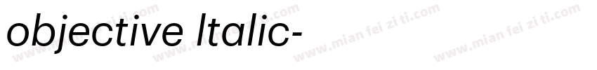 objective ltalic字体转换